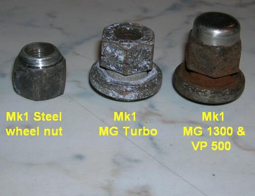 a-series m1 austin and mg metro wheel nut types