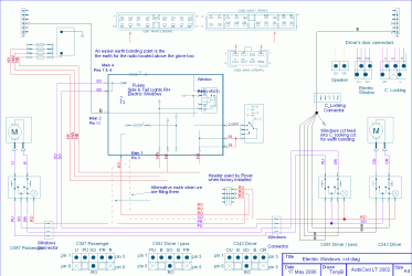 electric window circuit diagram