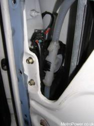 window runner track close up photo