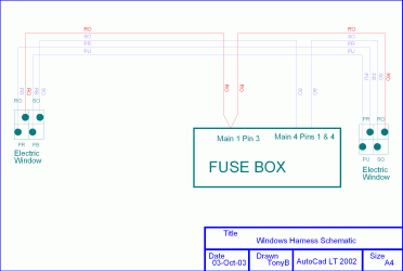 electric window circuit diagram